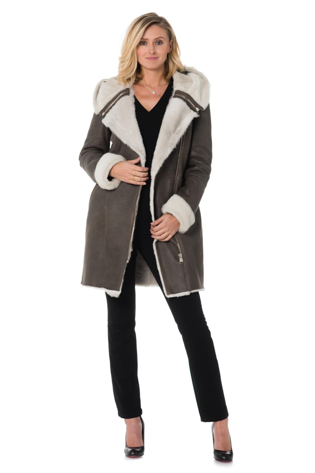 Levinsky women's shearling lamb coat - Image n°2