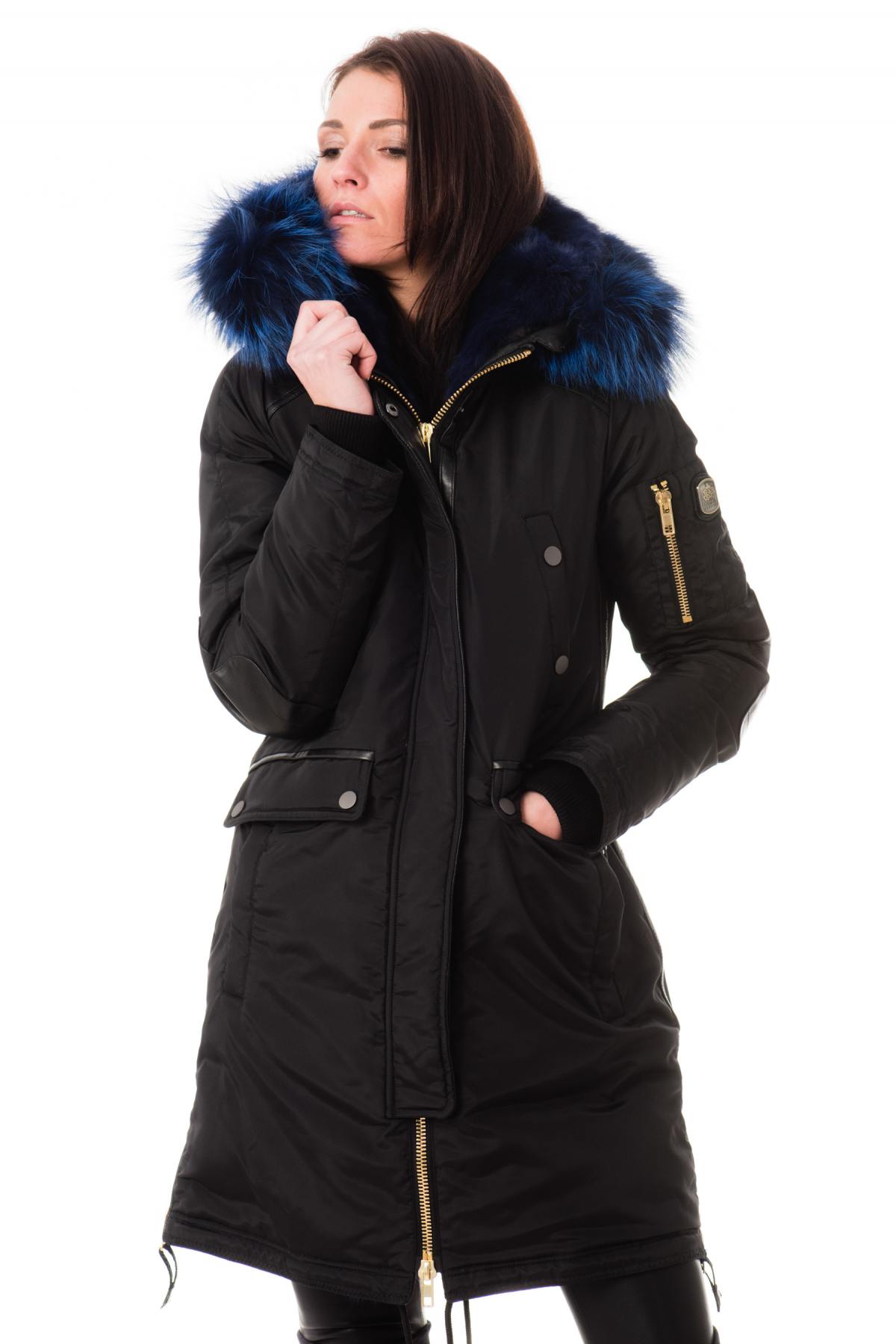 Brera Women's Coat Black Blue - Image n°3