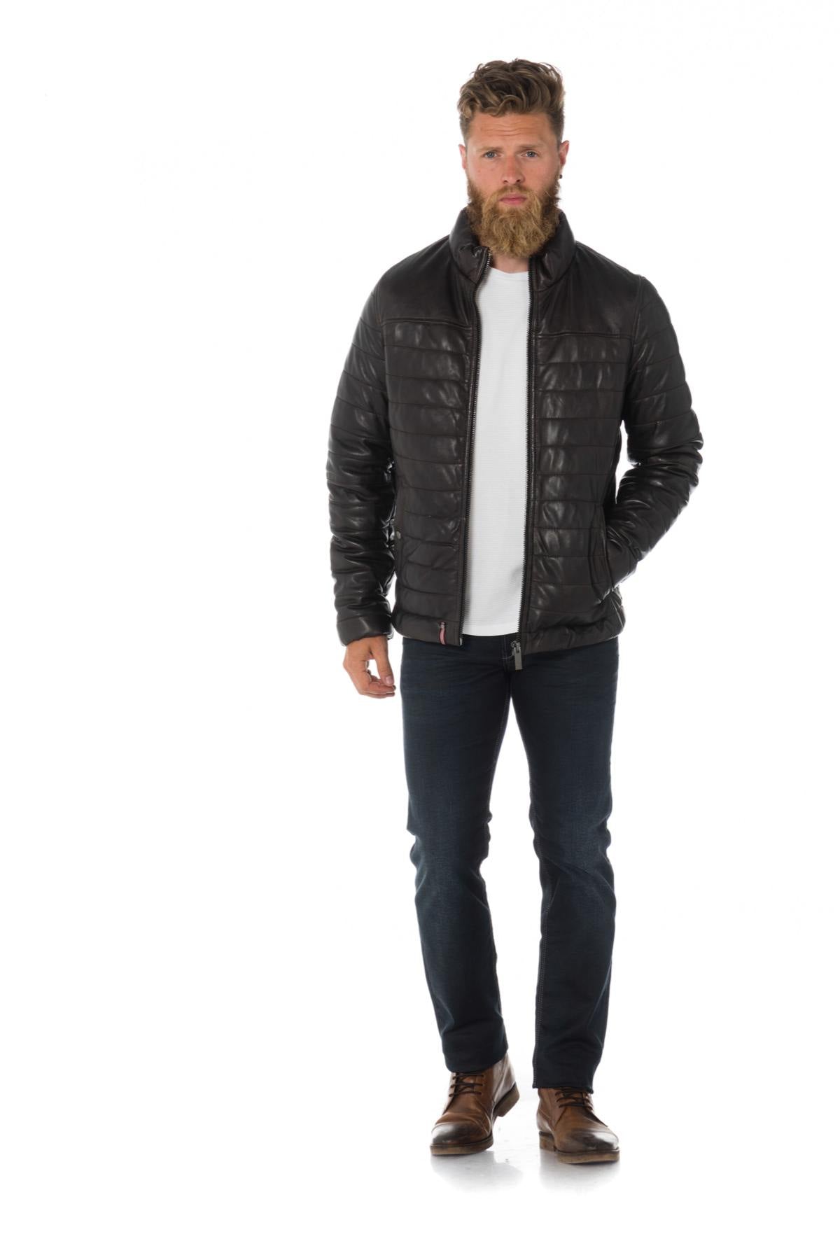 Oakwood men's coconut-colored down jacket - Image n°2