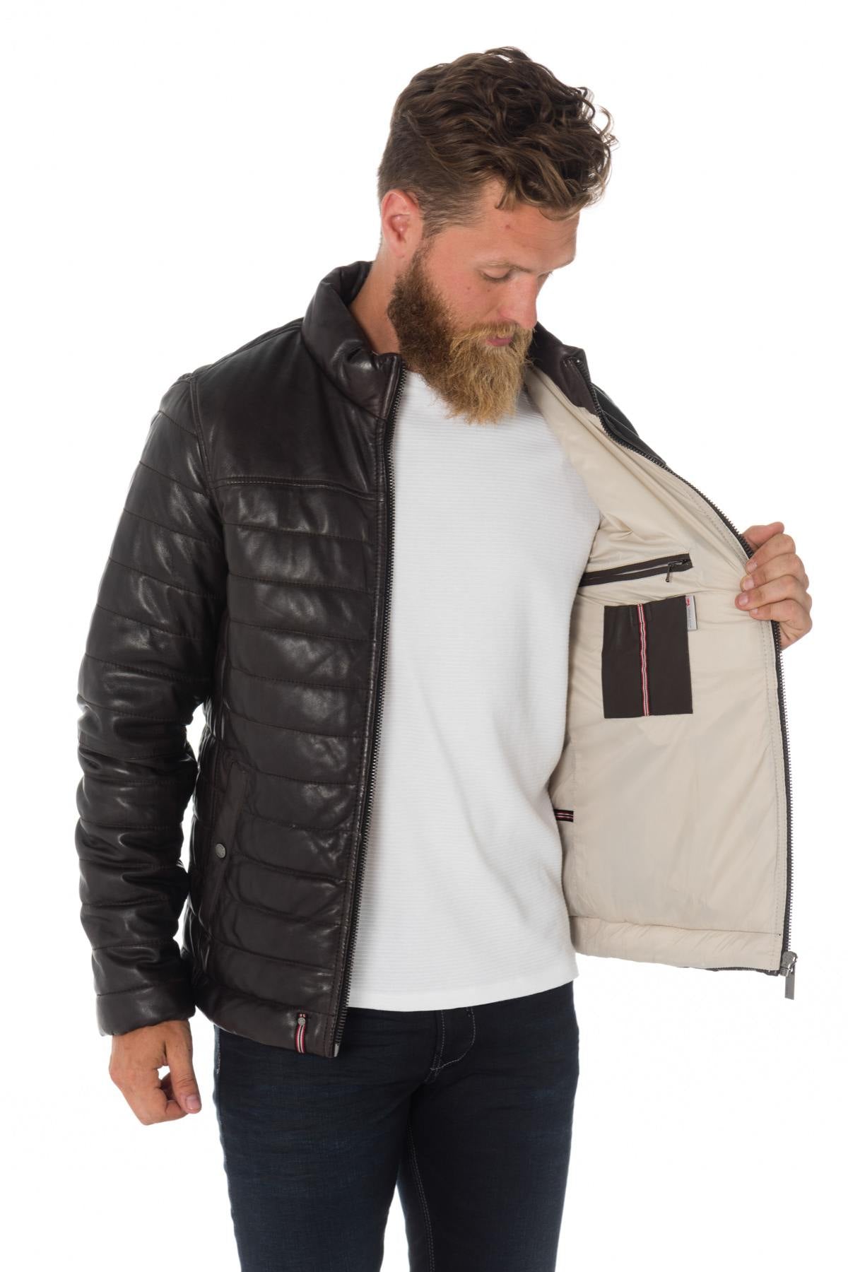 Oakwood men's coconut-colored down jacket - Image n°4