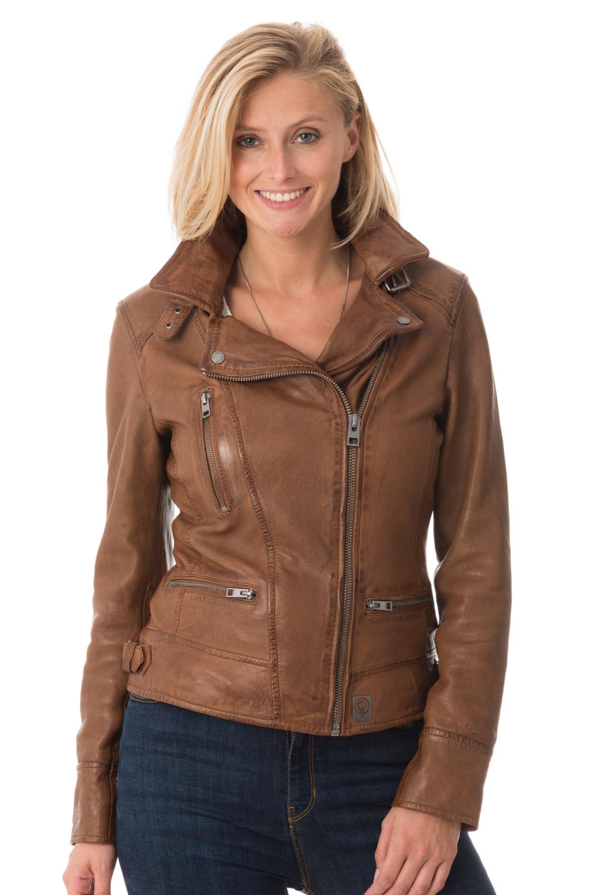 Women's sheepskin leather perfecto - Image n°8