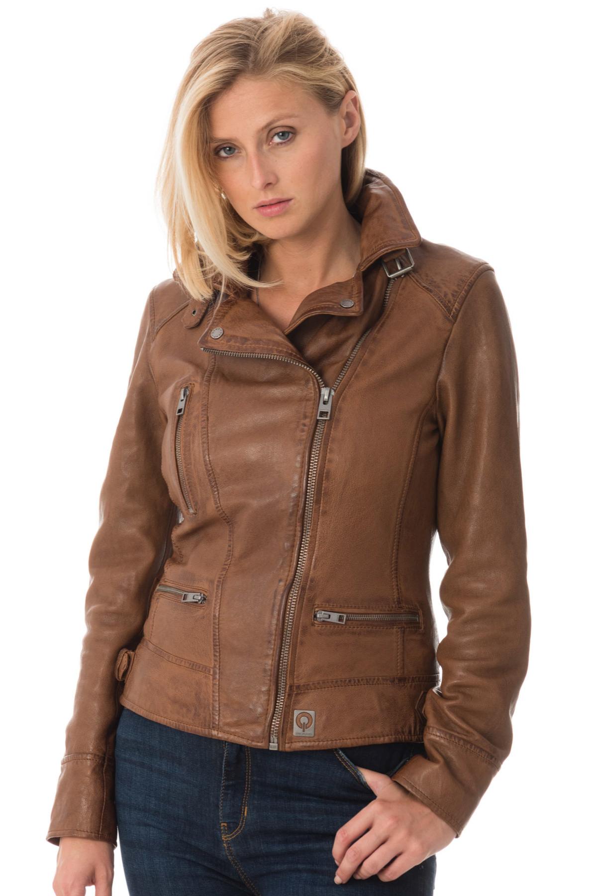 Women's sheepskin leather perfecto - Image n°10