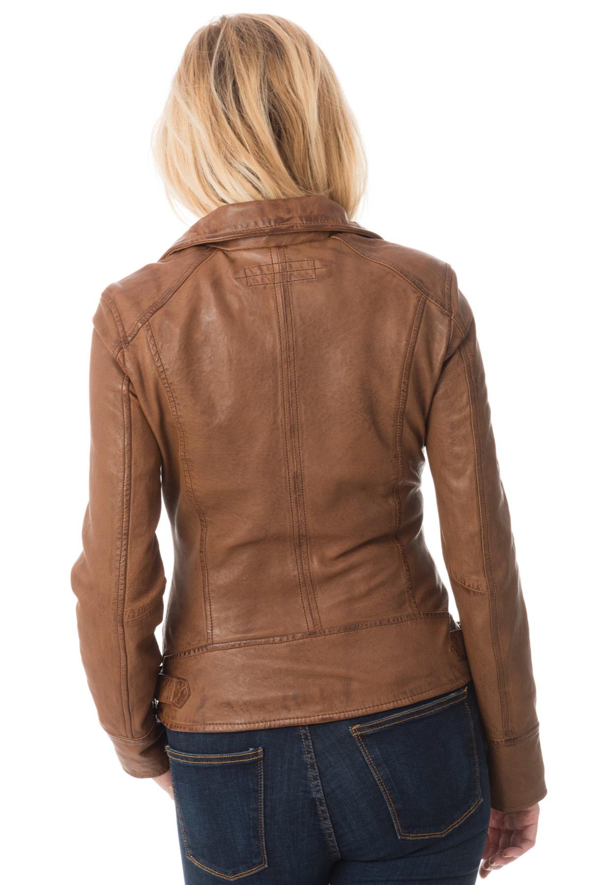 Women's sheepskin leather perfecto - Image n°7