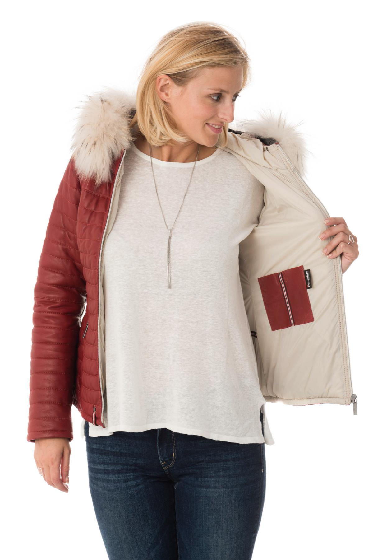 Oakwood women's red down jacket - Image n°6