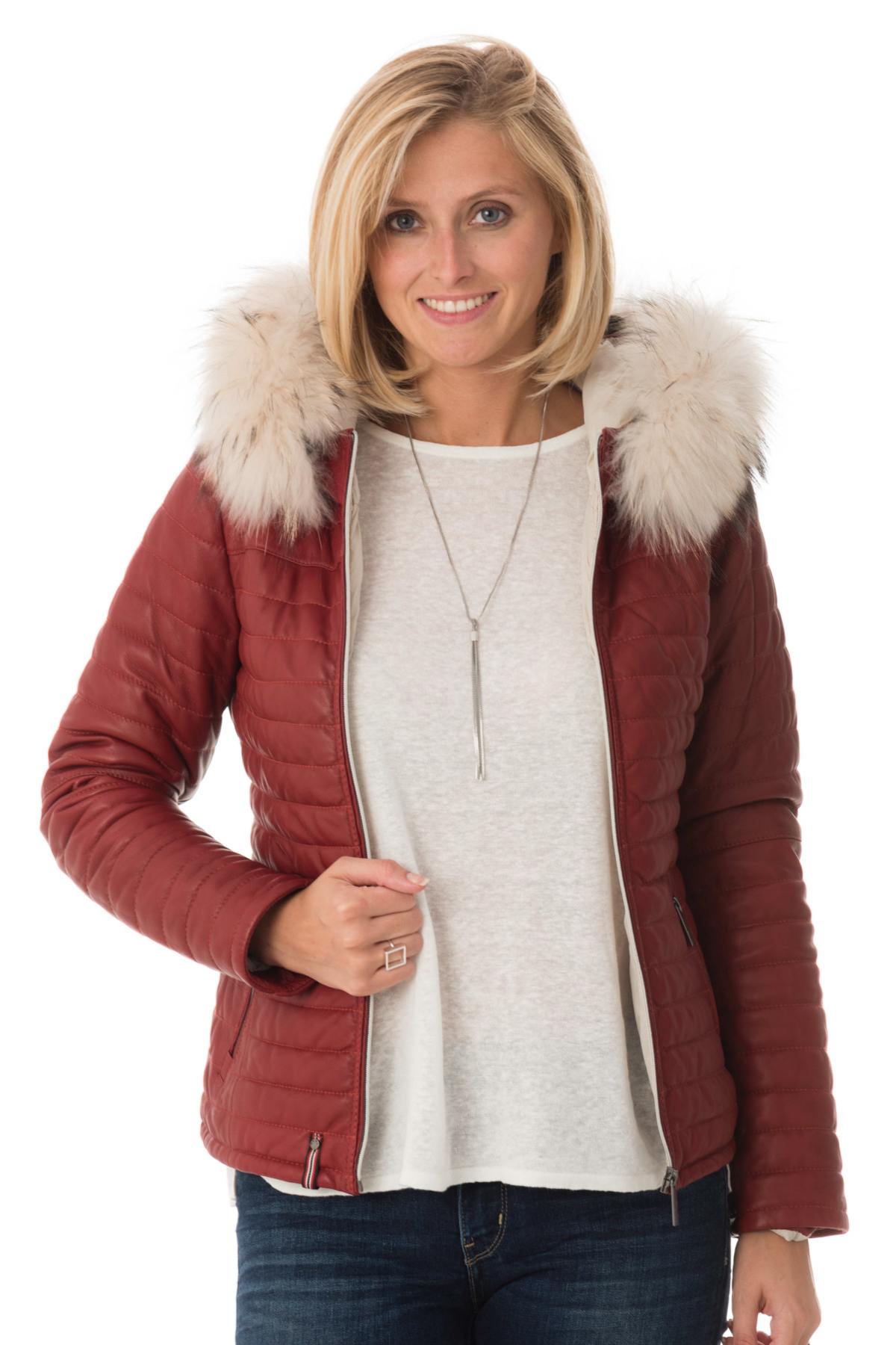 Oakwood women's red down jacket - Image n°5