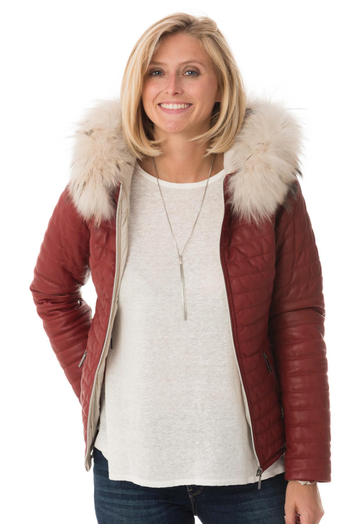 Oakwood women's red down jacket - Image n°3