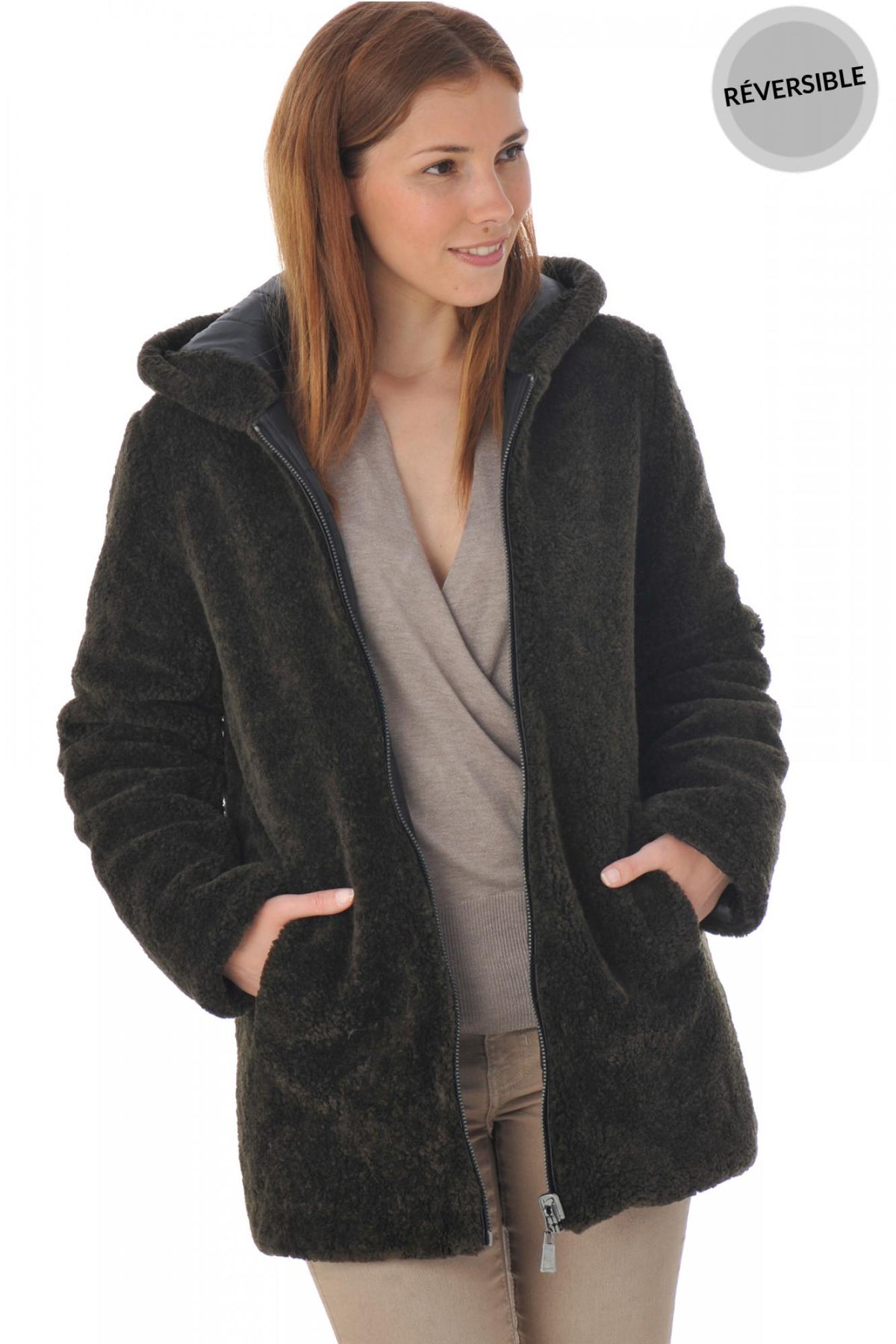 Oakwood women's reversible coat - Image n°1