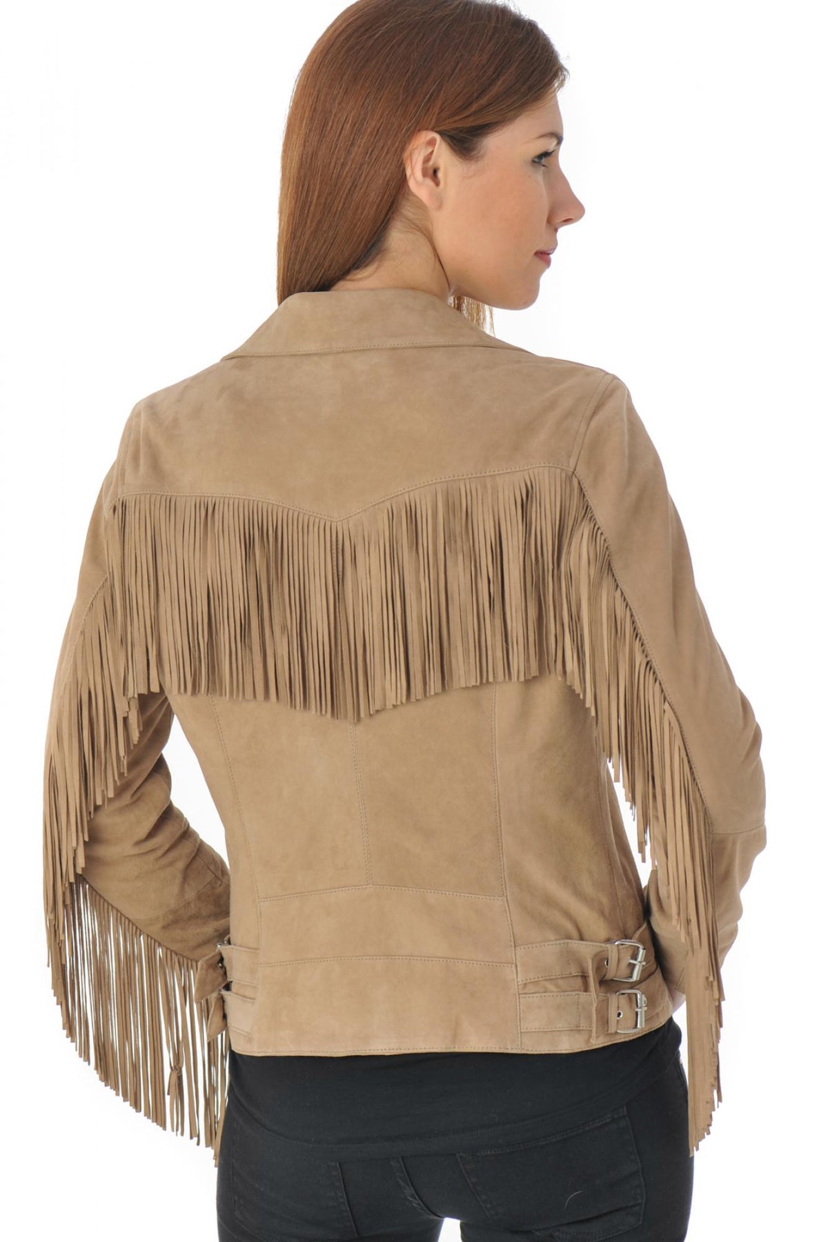 Suede and fringed shirt collar - Image n°6