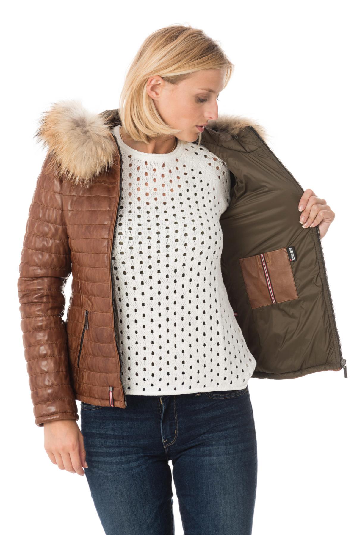 Women's sheepskin down jacket - Image n°8