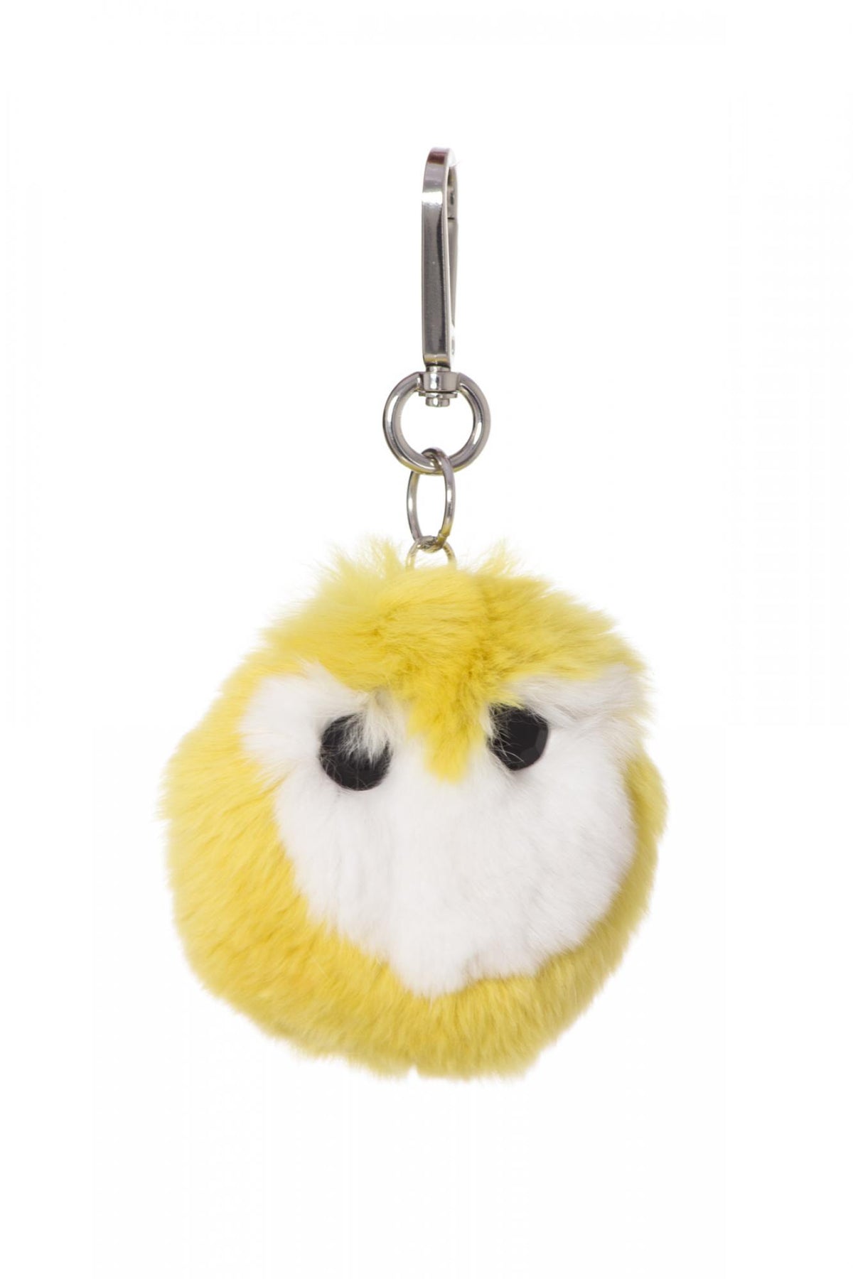 Two-tone yellow and white key ring - Image n°1