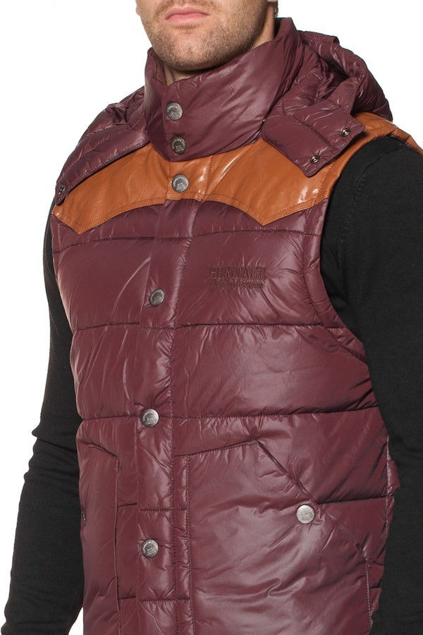 PEPE JEANS brown sleeveless down jacket - Image n°4