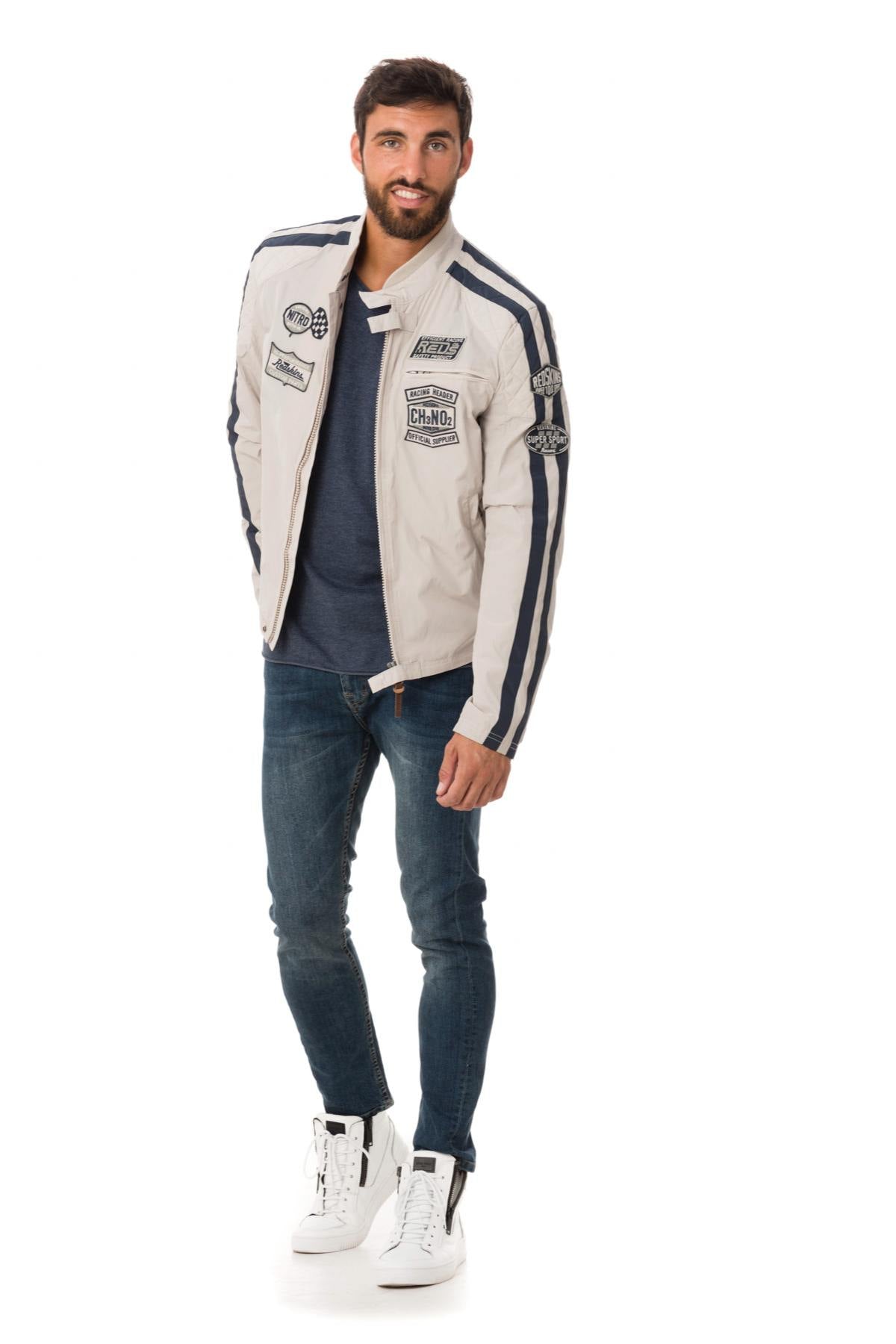 Polyester biker jacket - Image n°2