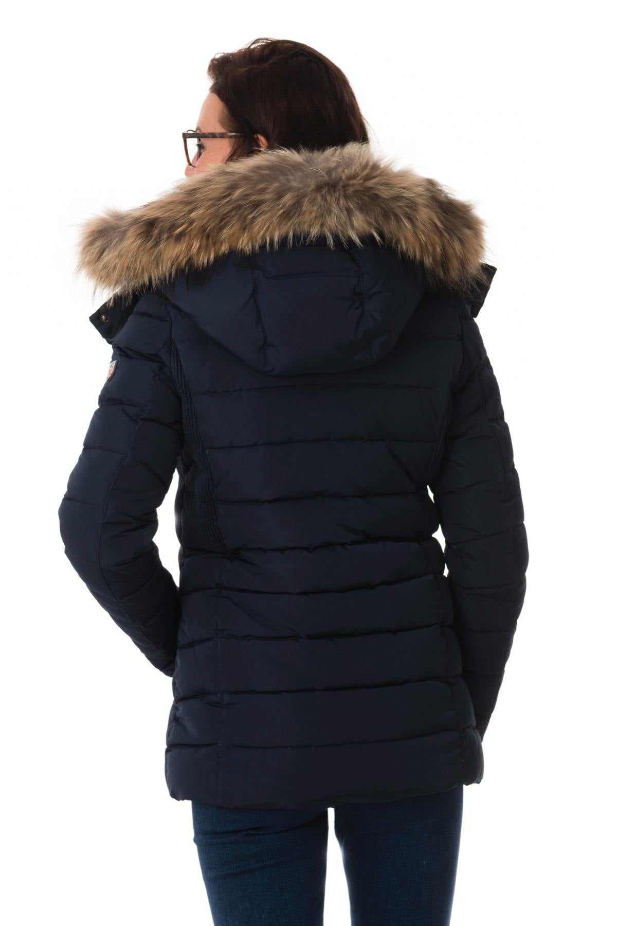 Navy blue polyester down jacket - Image n°6