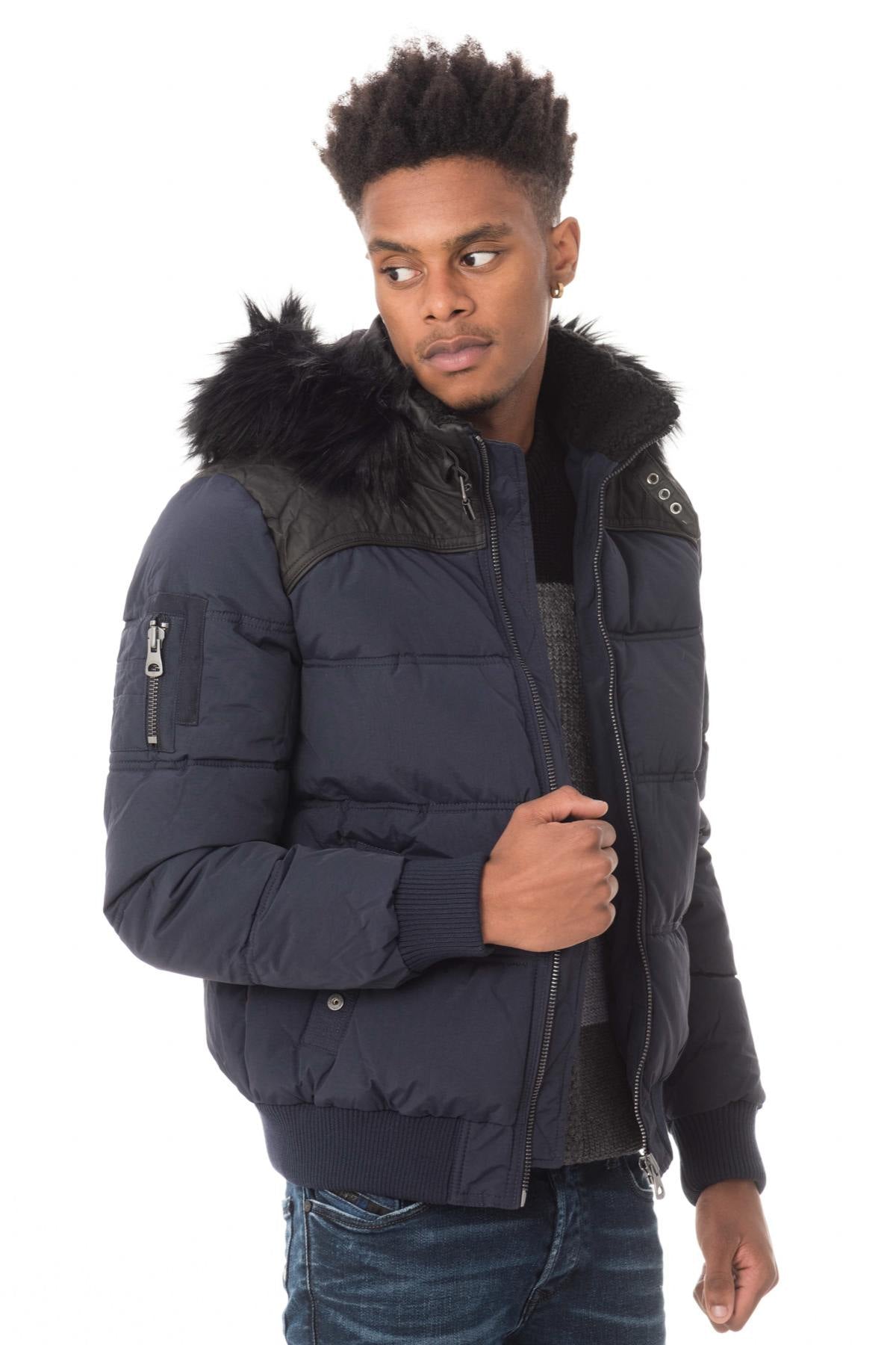 Men's short polyamide down jacket - Image n°1