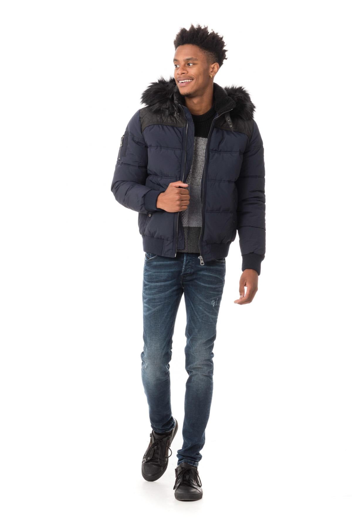 Men's short polyamide down jacket - Image n°2