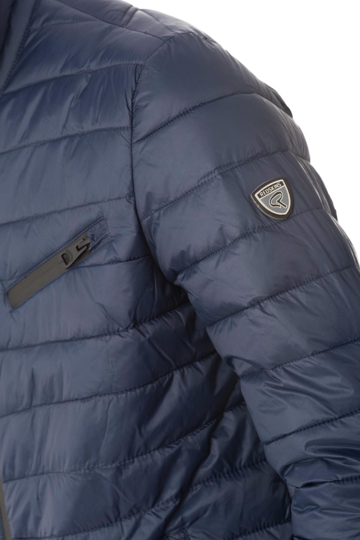 Lightweight navy blue nylon down jacket - Image n°6