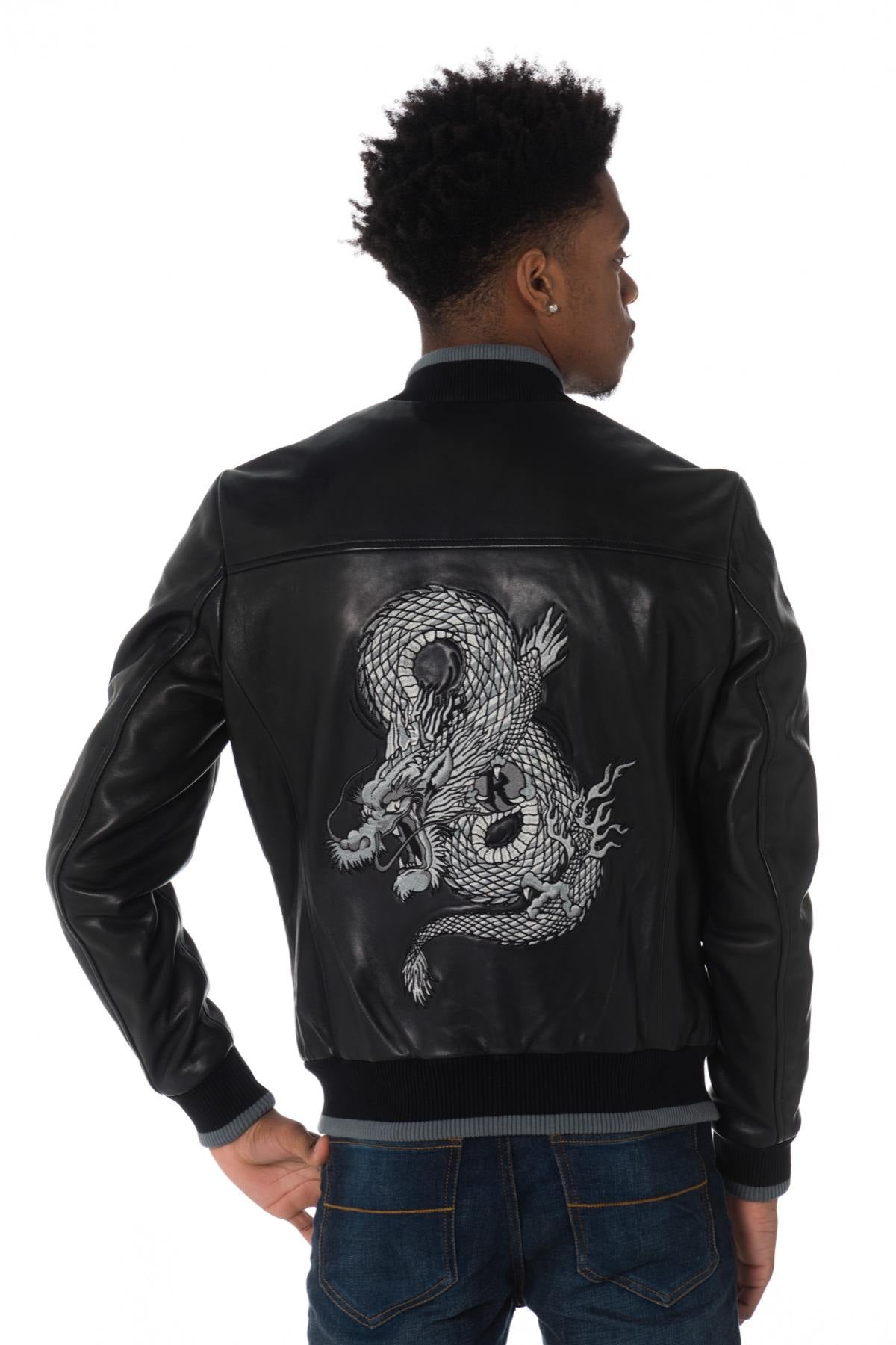 Redskins men's bomber jacket with dragon - Image n°1