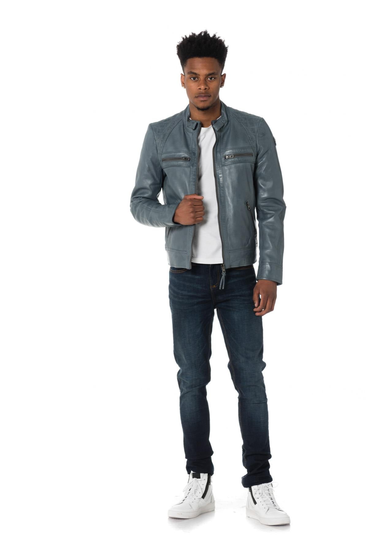 Men's Redskins biker collar jacket - Image n°2