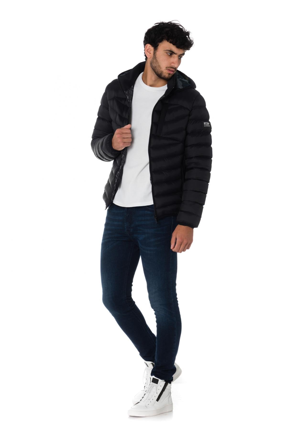 Men's black down jacket - Image n°2