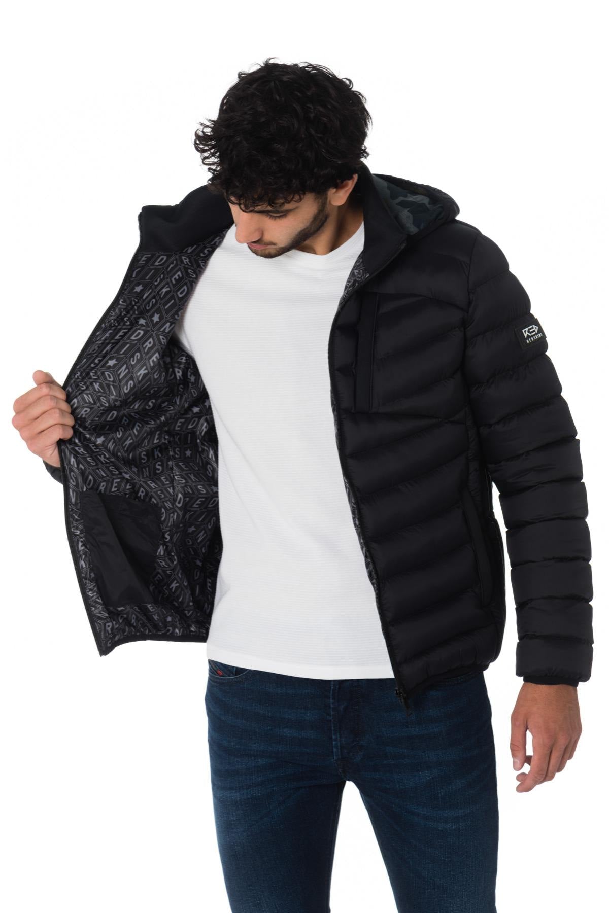 Men's black down jacket - Image n°4