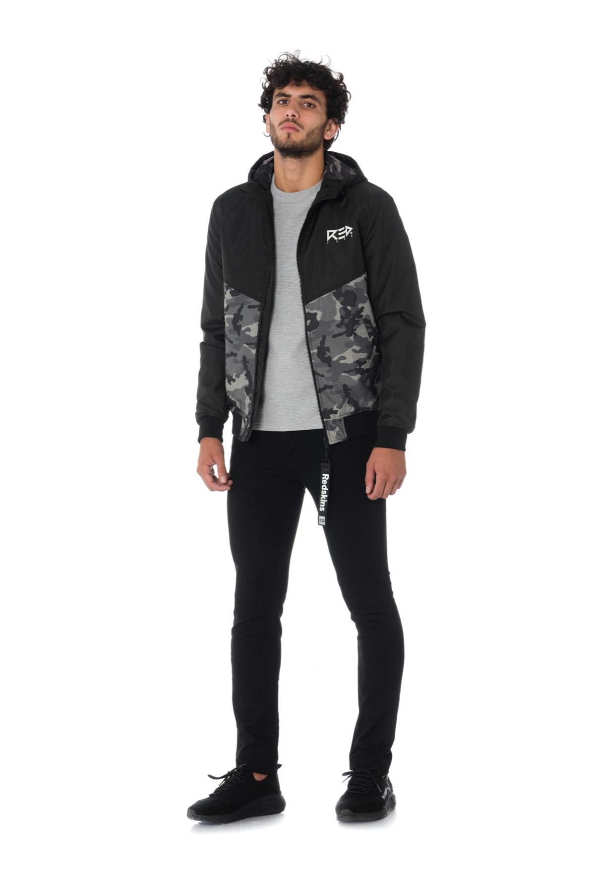 Camouflage and black polyester jacket - Image n°2