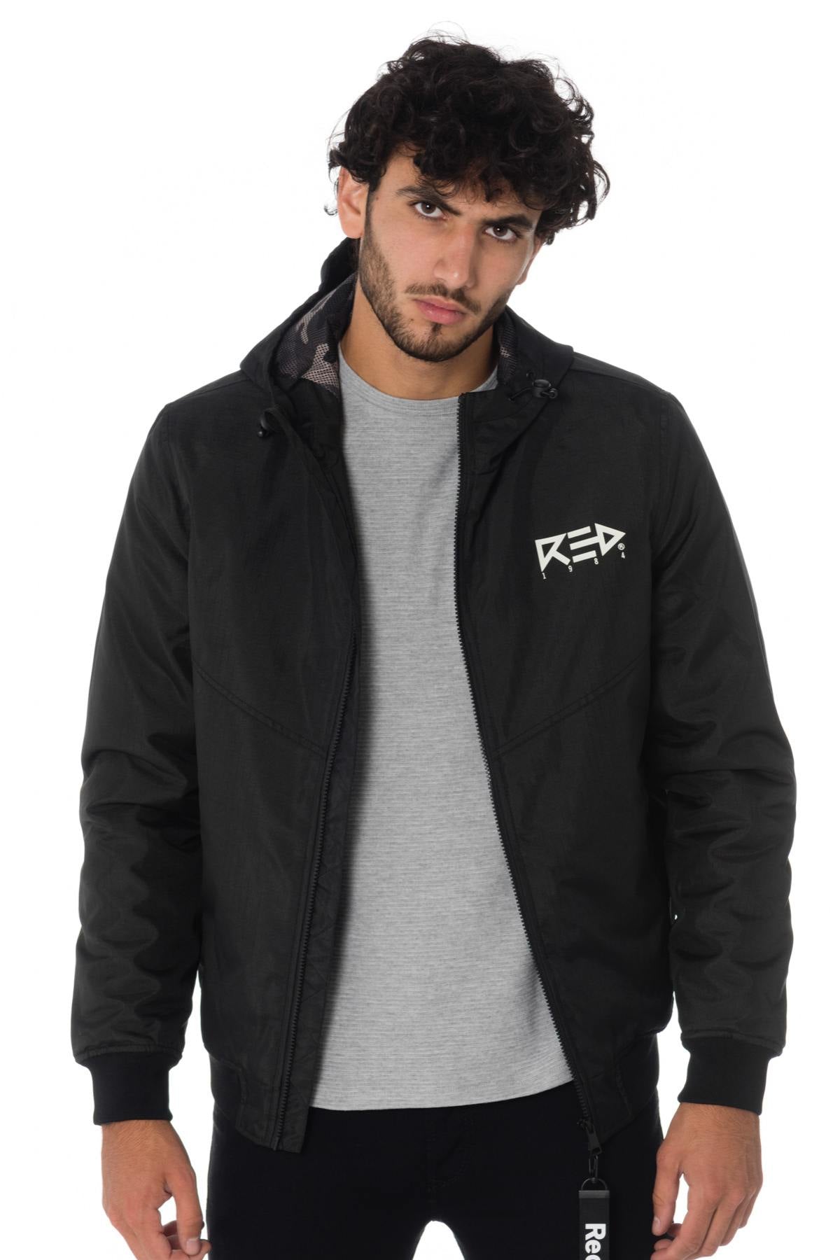 Black Polyester Redskins Jacket - Image n°3