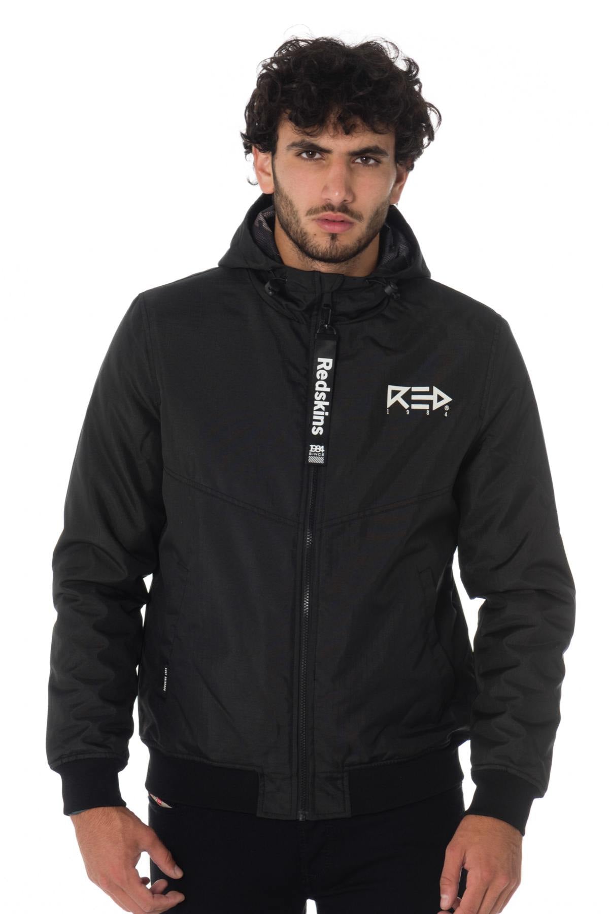 Black Polyester Redskins Jacket - Image n°1