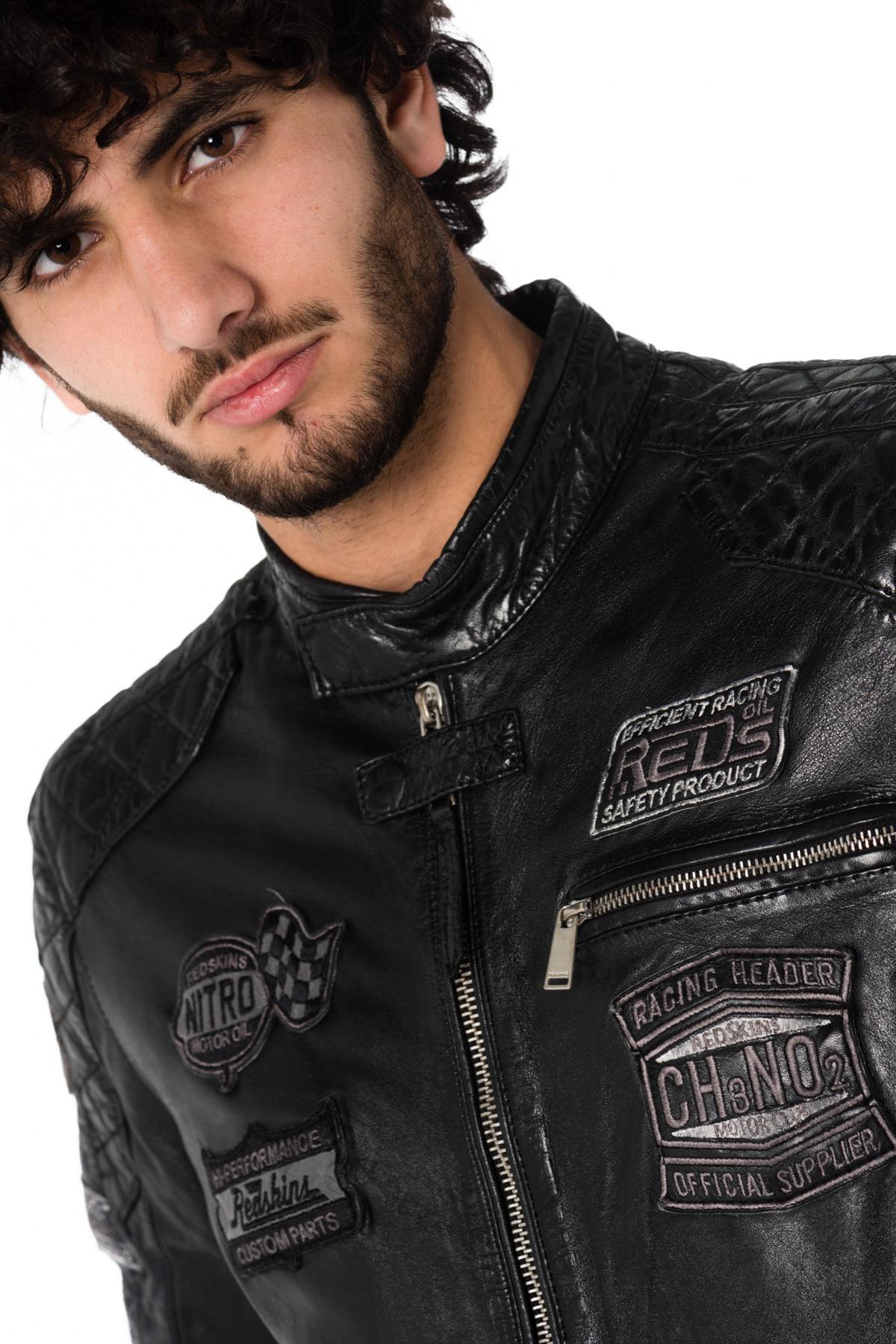 Redskins men's black racing jacket - Image n°4