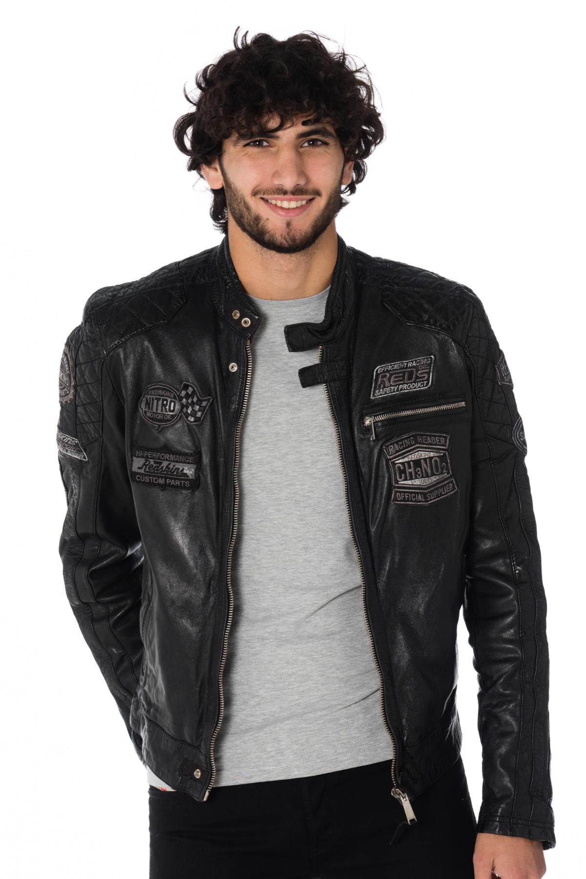 Redskins men's black racing jacket - Image n°3