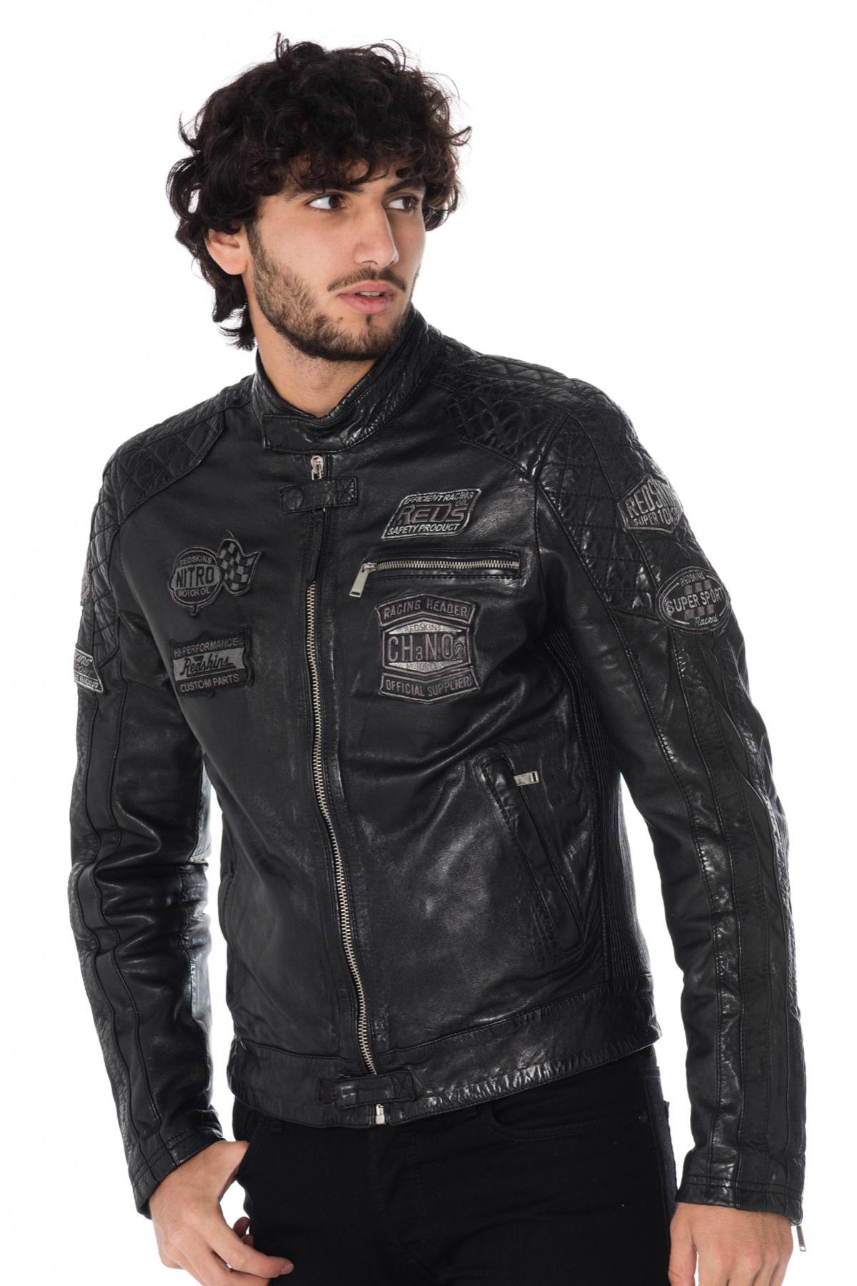 Redskins men's black racing jacket - Image n°5