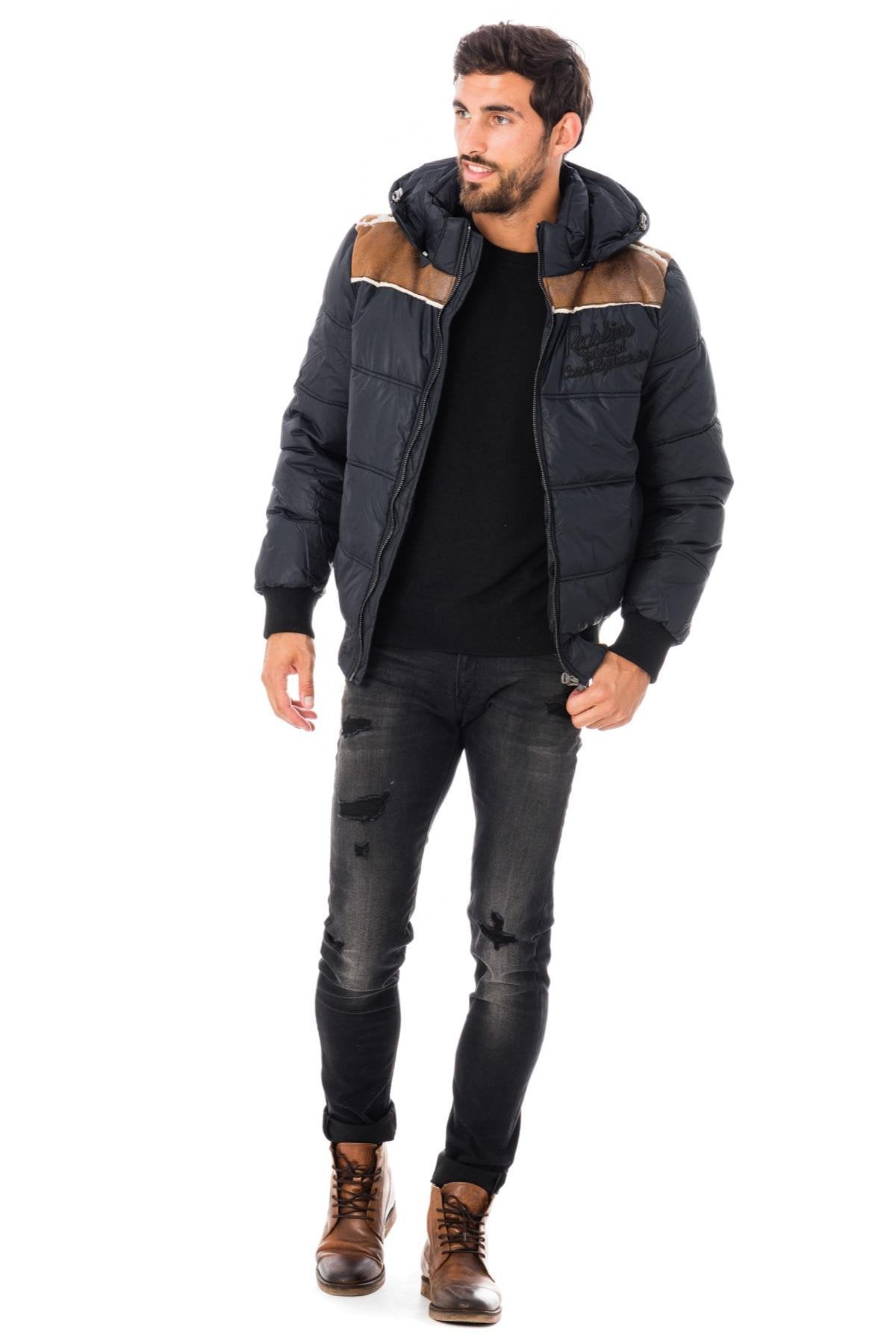 Warm Black Redskins Jacket for Men - Image n°2