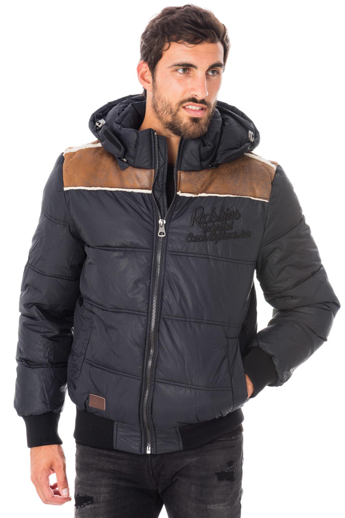 Warm Black Redskins Jacket for Men - Image n°1