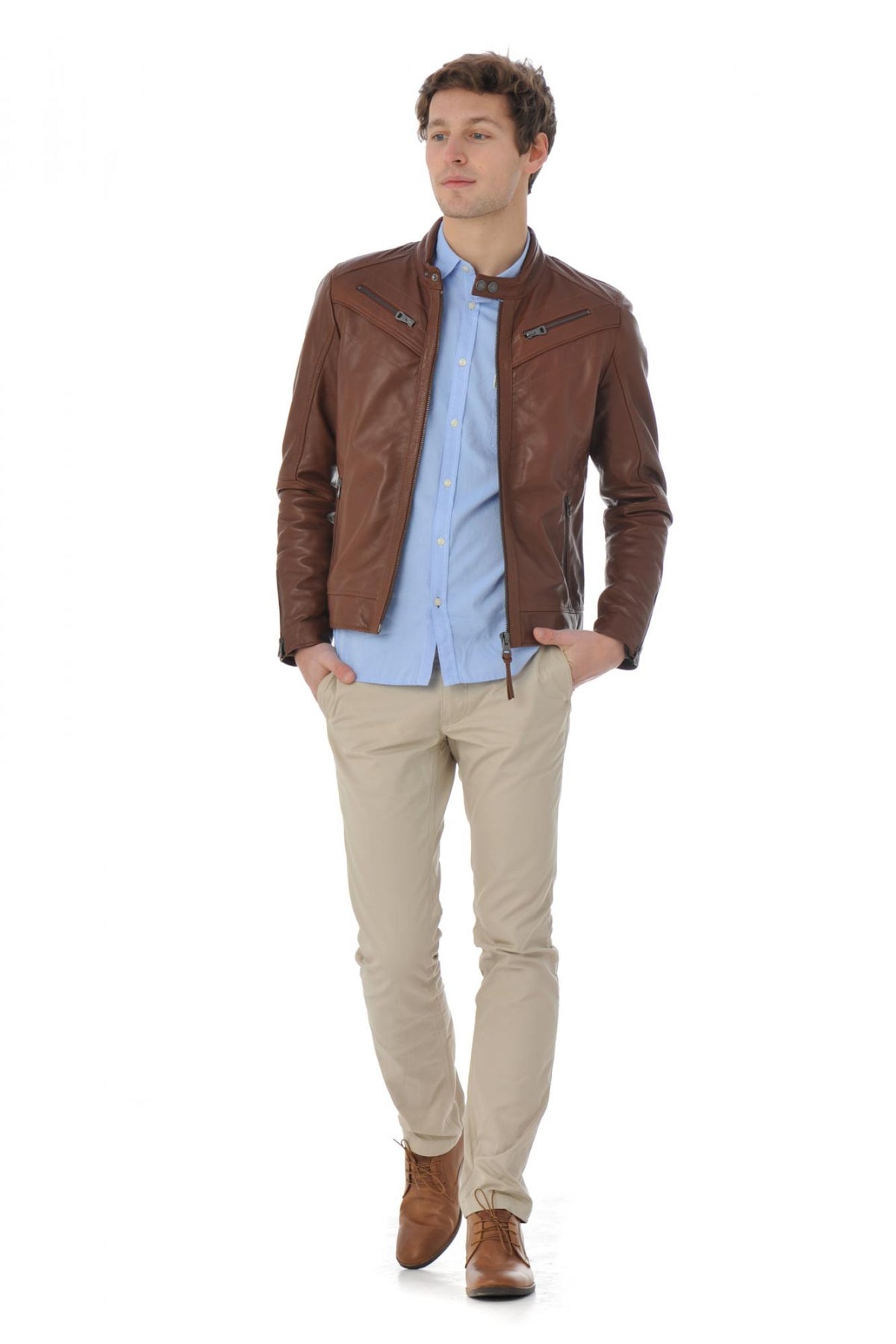 Redskins lambskin leather jacket for men - Image n°4