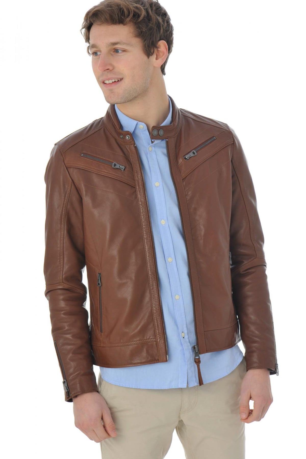 Redskins lambskin leather jacket for men - Image n°6