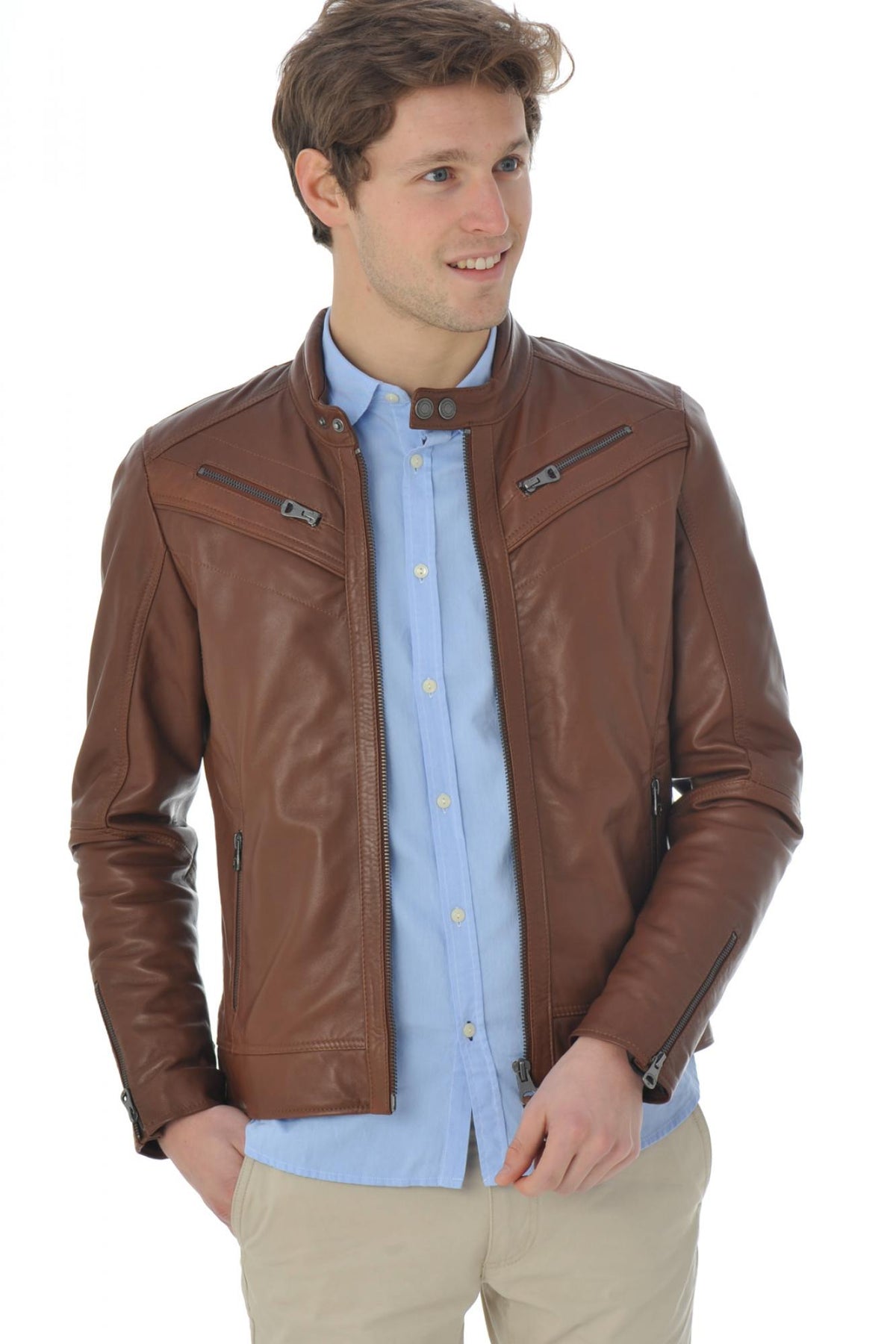 Redskins lambskin leather jacket for men - Image n°1