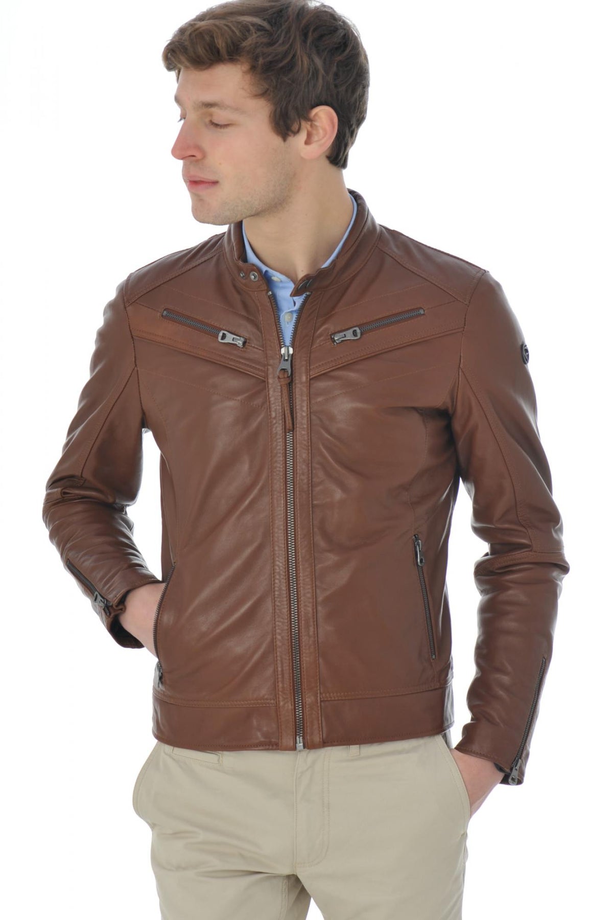 Redskins lambskin leather jacket for men - Image n°8