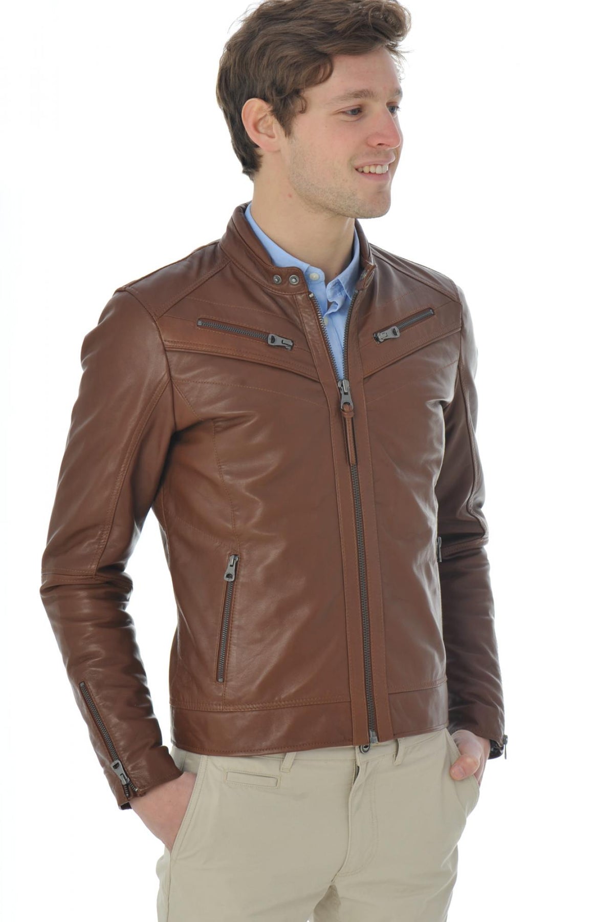 Redskins lambskin leather jacket for men - Image n°3