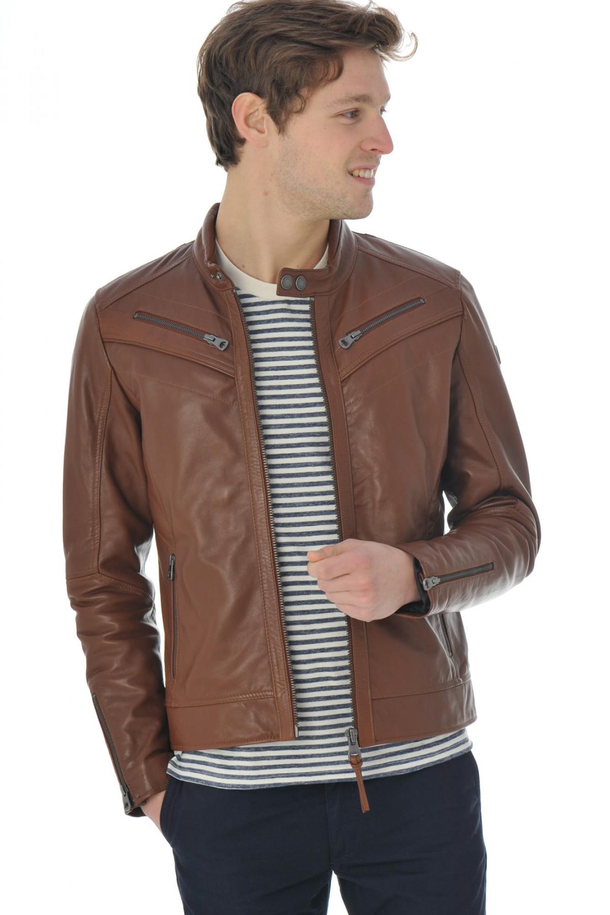 Redskins lambskin leather jacket for men - Image n°10