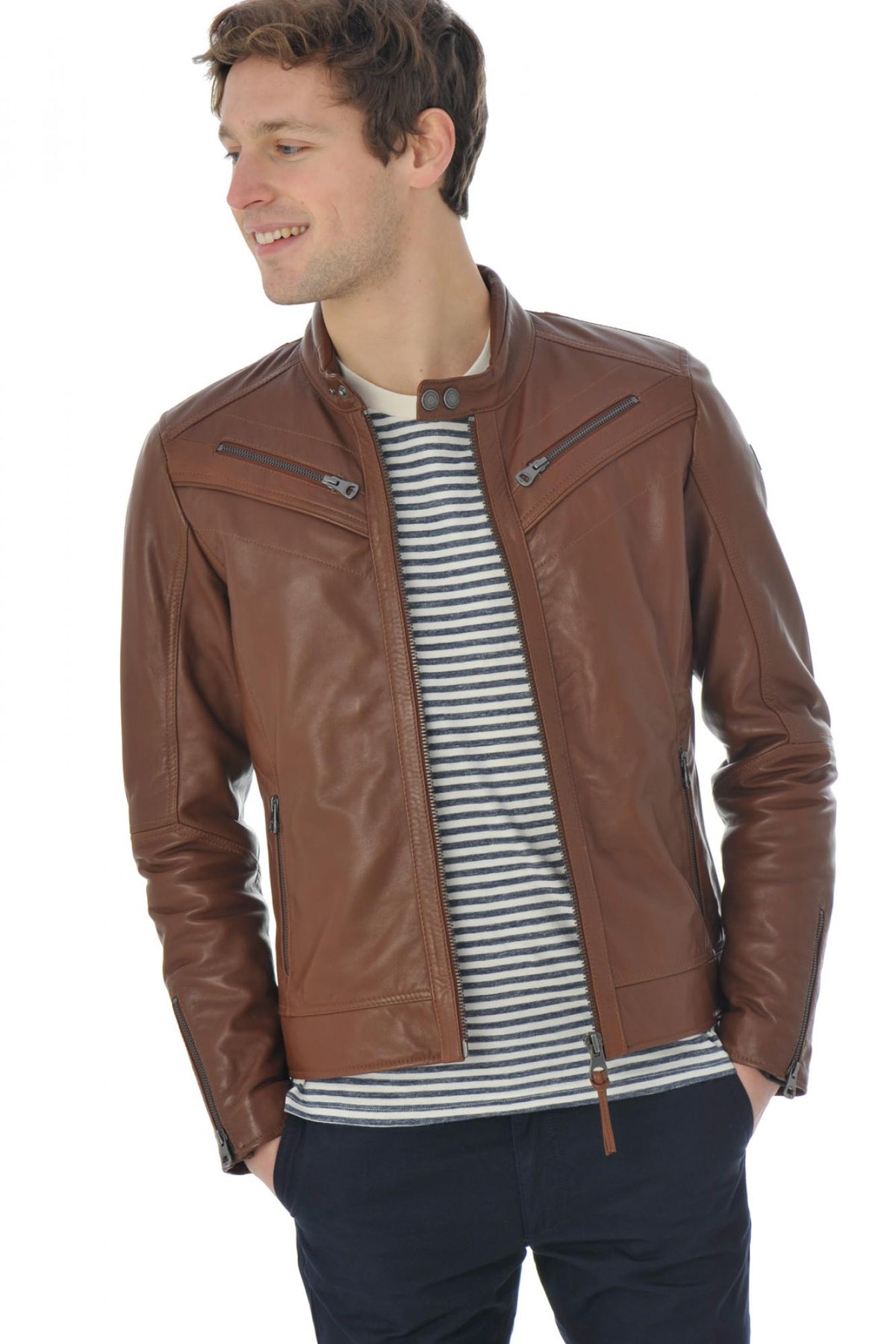 Redskins lambskin leather jacket for men - Image n°15