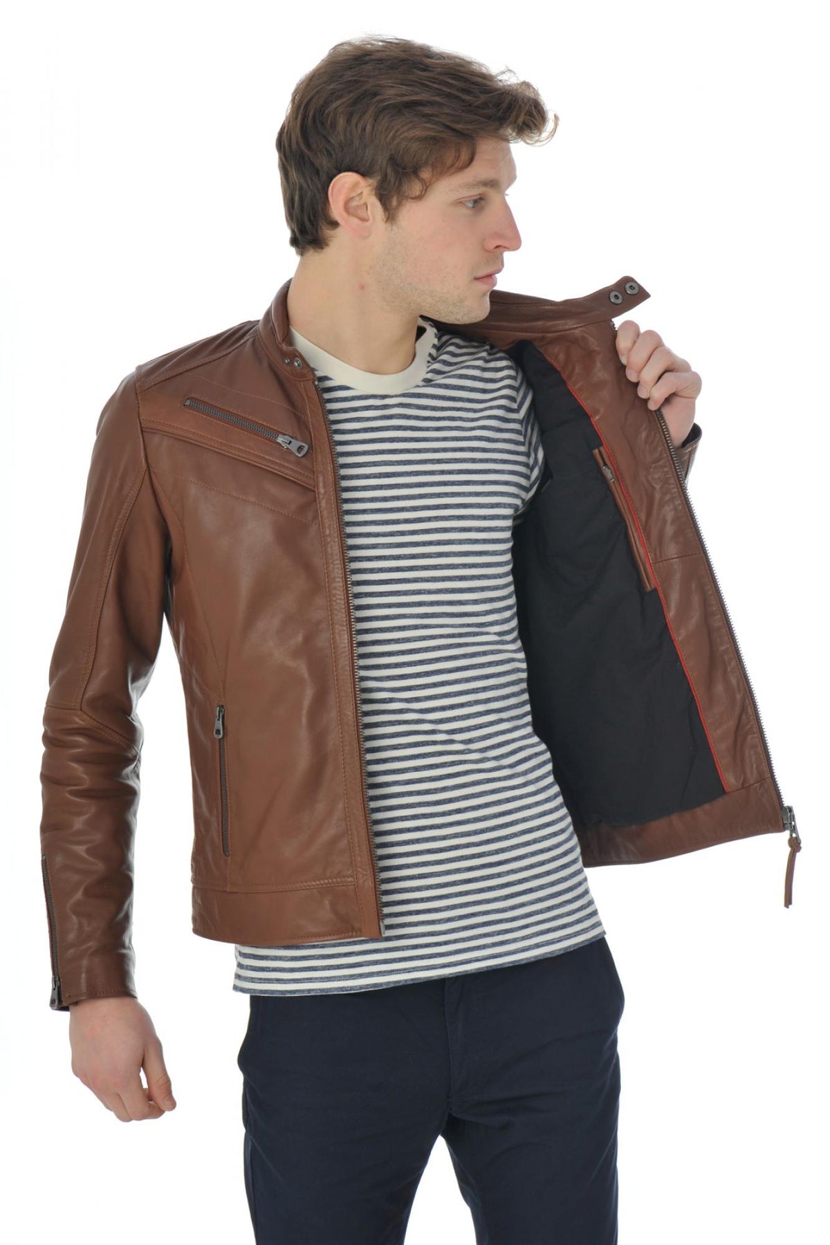 Redskins lambskin leather jacket for men - Image n°16