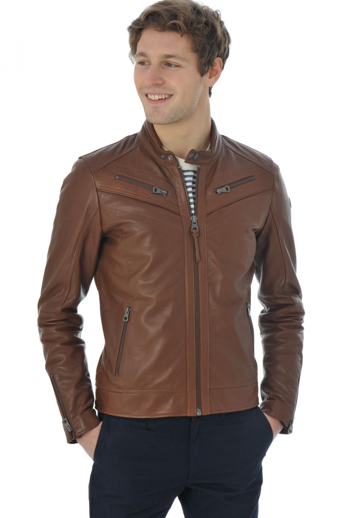 Redskins lambskin leather jacket for men - Image n°17