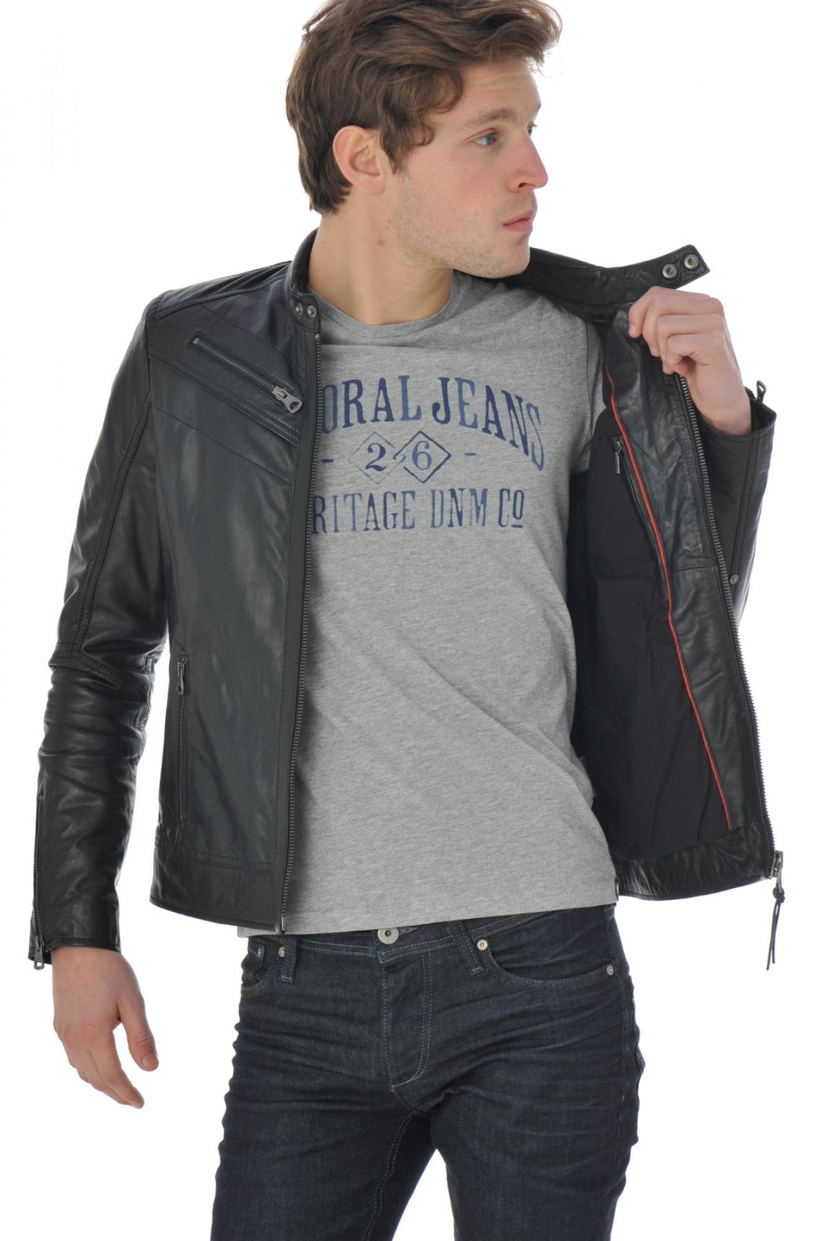 Redskins men's leather in black lambskin - Image n°7