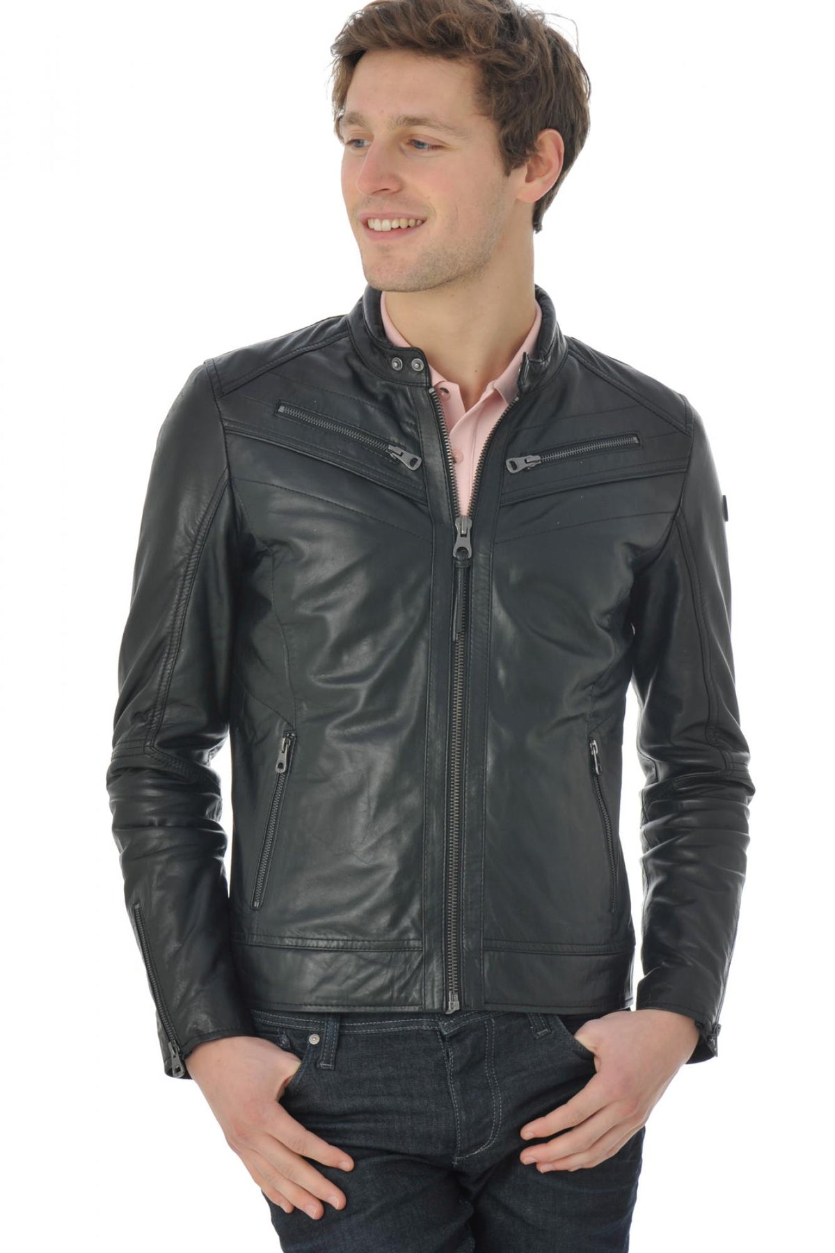 Redskins men's leather in black lambskin - Image n°17