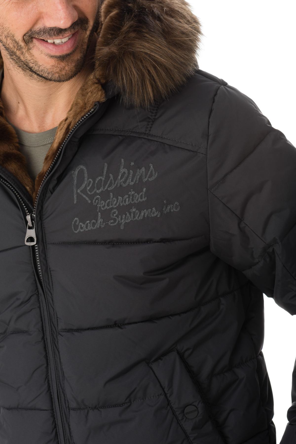 Men's dark gray polyester down jacket - Image n°6