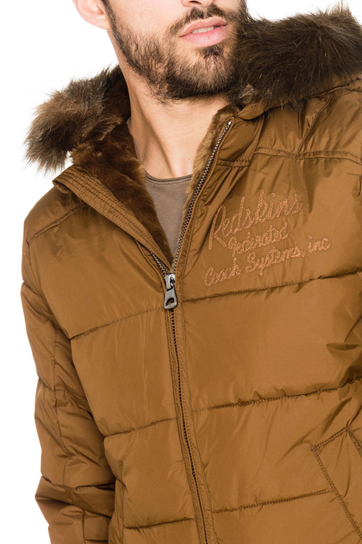 Camel polyester down jacket from Redskins - Image n°8