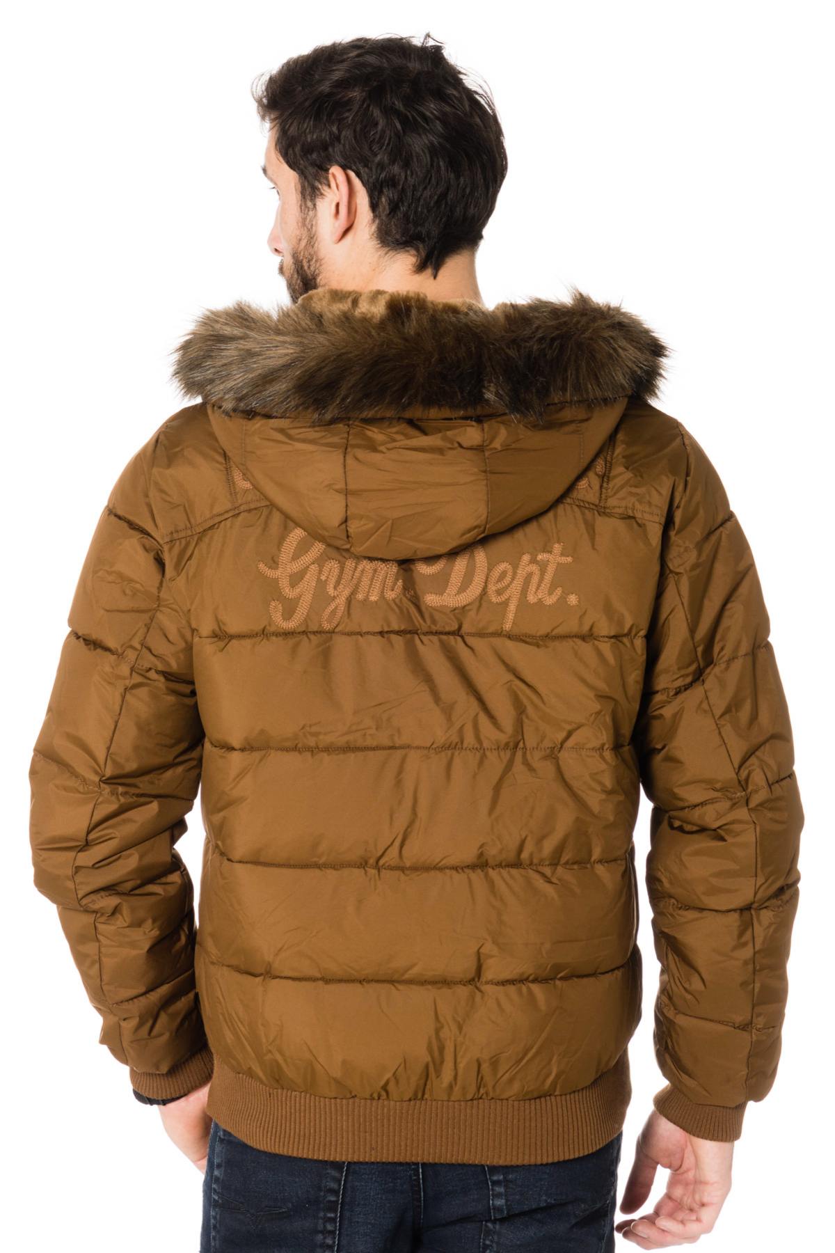 Camel polyester down jacket from Redskins - Image n°2