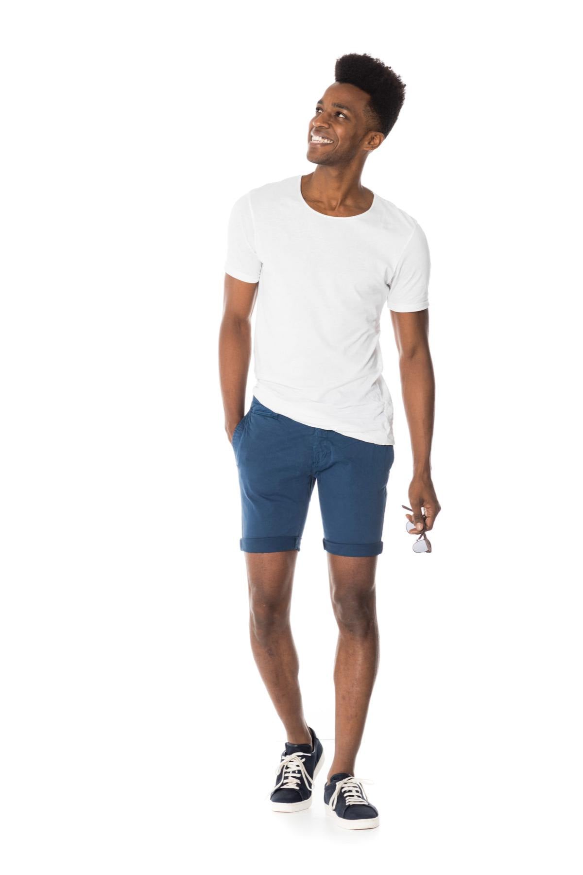 Redskins men's blue Bermuda shorts - Image n°3