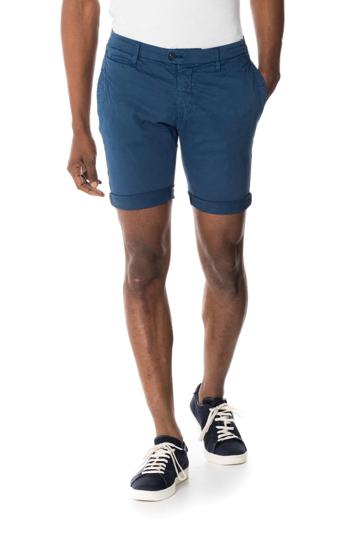 Redskins men's blue Bermuda shorts - Image n°1