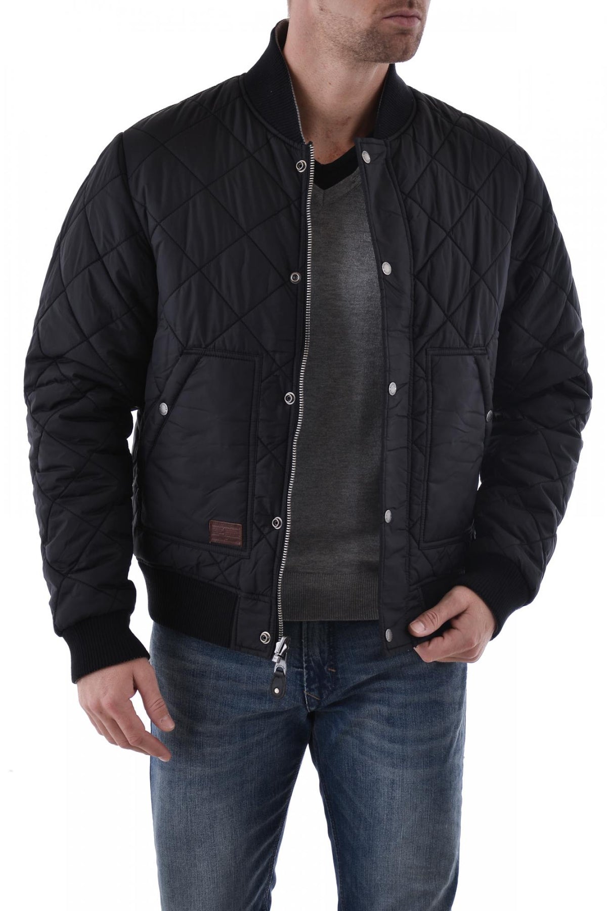 Redskins jacket in gray and black polyester - Image n°2