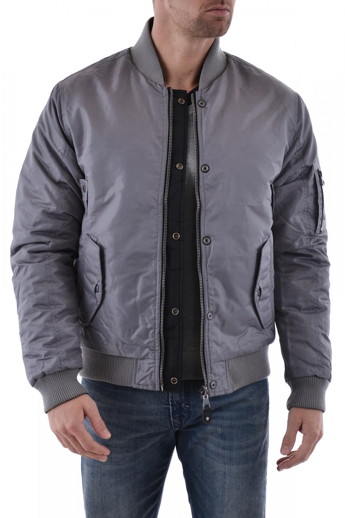 Redskins jacket in gray and black polyester - Image n°1